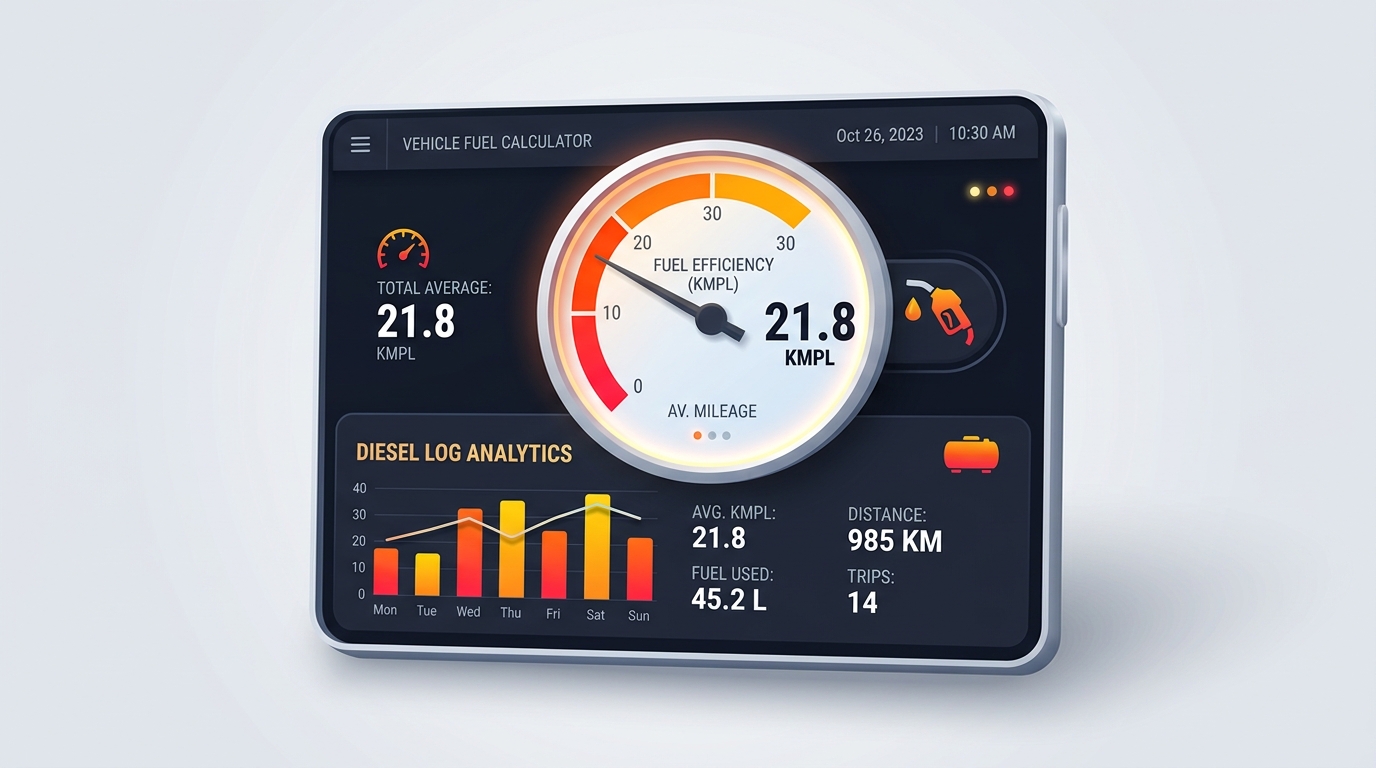 Vehicle Fuel & Mileage Average Calculator